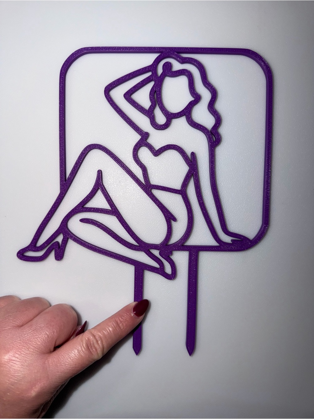 Pin-up girl square plant support trellis • purple